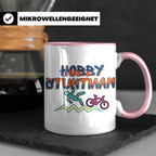 Hobby Stuntman Tasse mit Fahrrad Fail, lustiges Geschenk für – Rosa [farbe:rosa]