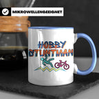 Hobby Stuntman Tasse mit Fahrrad Fail, lustiges Geschenk für – Blau [farbe:blau]