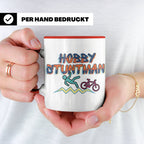 Hobby Stuntman Tasse mit Fahrrad Fail, lustiges Geschenk für – Rot [farbe:rot]