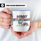 Hobby Stuntman Tasse mit Fahrrad Fail, lustiges Geschenk für – Blau [farbe:blau]