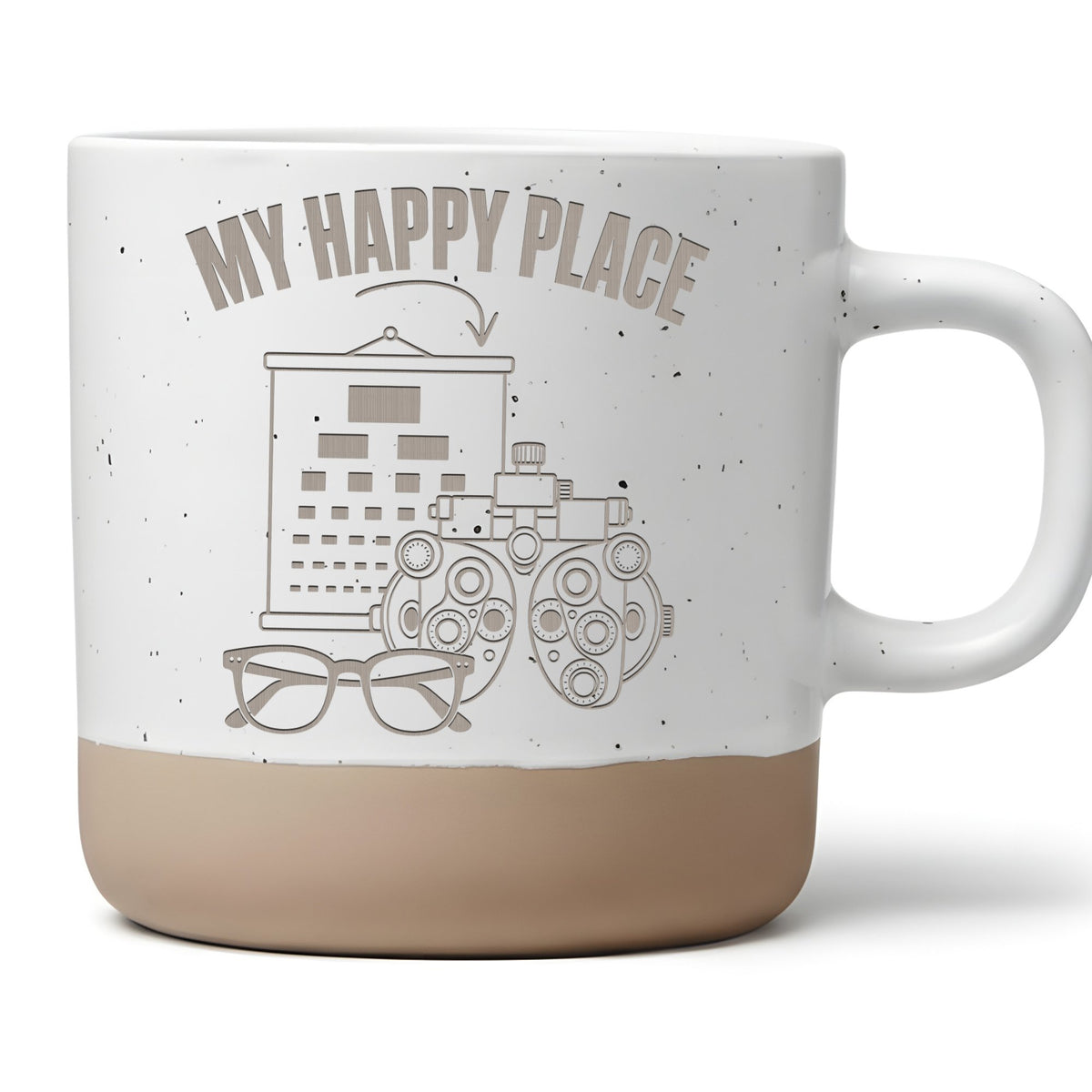 Optiker Tasse My Happy Place - Lustiges Geschenk für Augenarzt Augenop – Bild 1