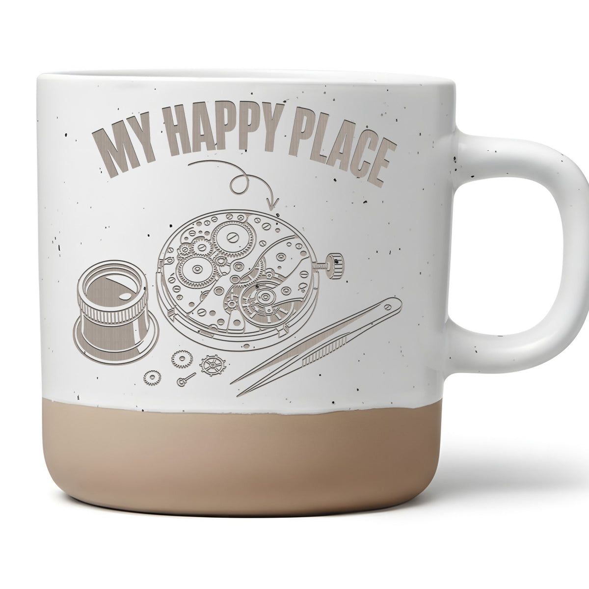 Uhrmacher Tasse My Happy Place - Lustiges Geschenk für Sammler - Feinm – Bild 1