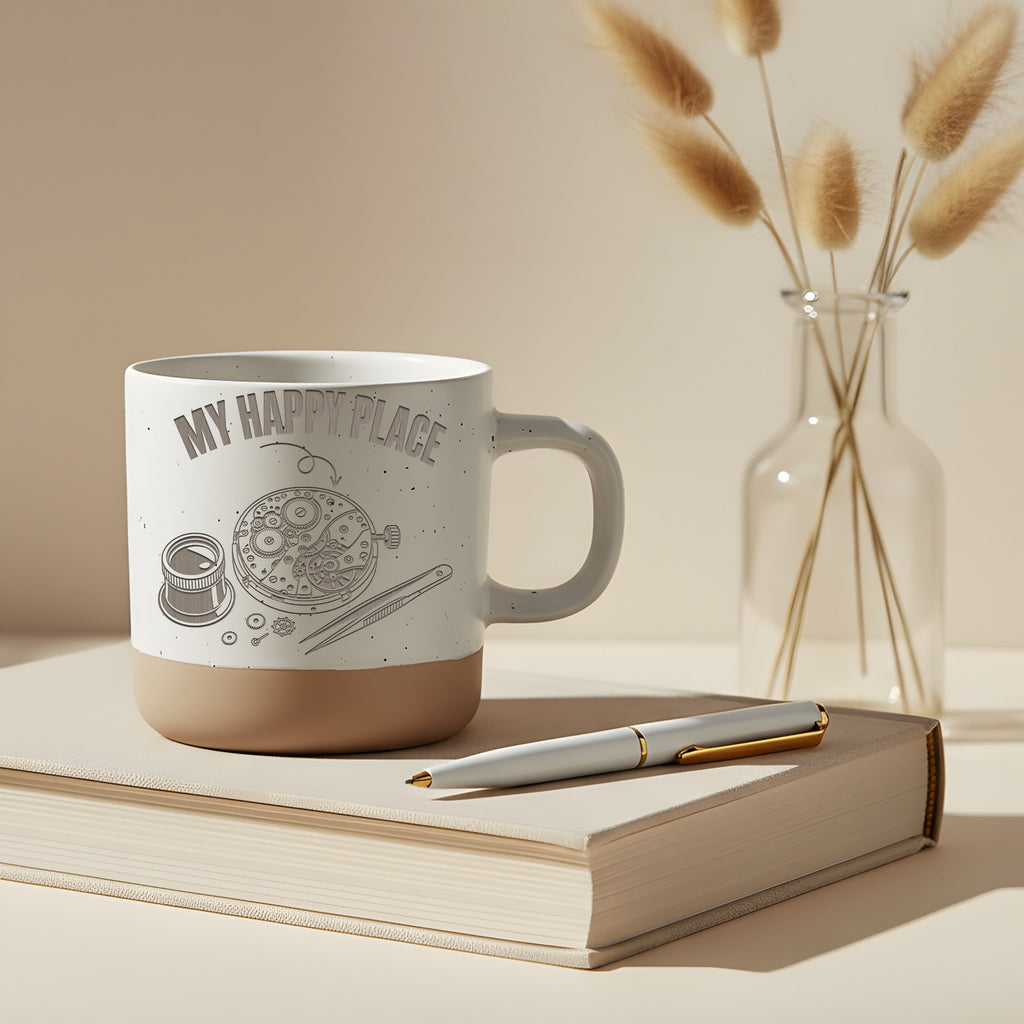 Uhrmacher Tasse My Happy Place - Lustiges Geschenk für Sammler - Feinm – Bild 5