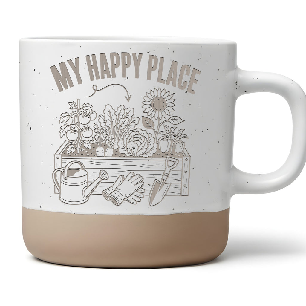 Garten Tasse My Happy Place - Lustiges Geschenk für Hobbygärtner - Gem – Bild 1