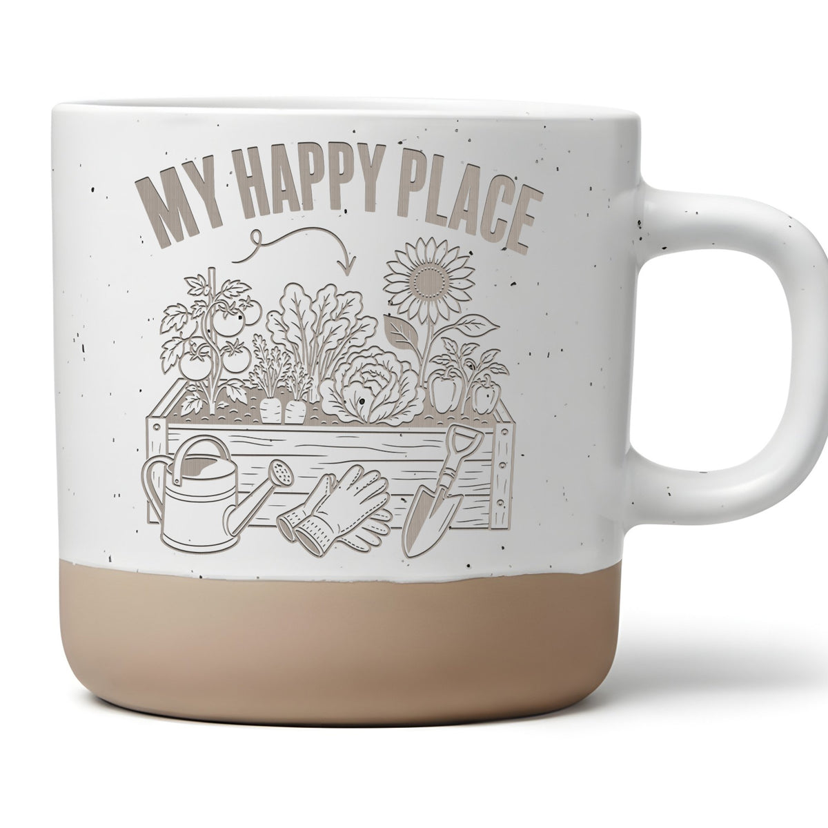 Garten Tasse My Happy Place - Lustiges Geschenk für Hobbygärtner - Gem – Bild 1
