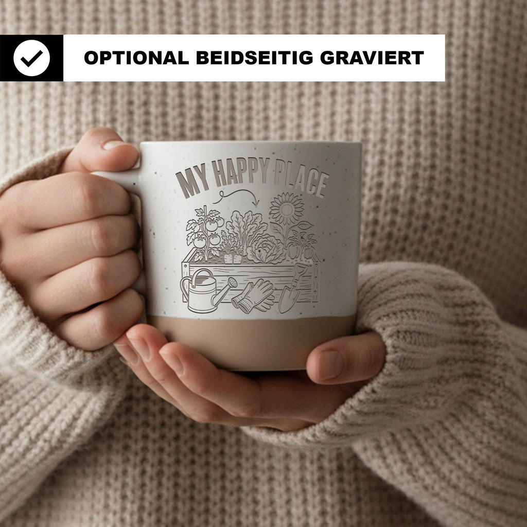Garten Tasse My Happy Place - Lustiges Geschenk für Hobbygärtner - Gem – Bild 2