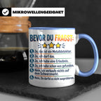 Sondengänger Tasse mit Spruch Bevor Du Fragst | Kaffeetasse  – Blau [farbe:blau]