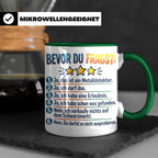 Sondengänger Tasse mit Spruch Bevor Du Fragst | Kaffeetasse  – Grün [farbe:grün]
