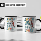 Sondeln Tasse mit Spruch | Sondengänger Metalldetektor Schat – Schwarz [farbe:schwarz]