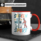 Sondeln Tasse mit Spruch | Sondengänger Metalldetektor Schat – Rot [farbe:rot]