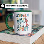 Sondeln Tasse mit Spruch | Sondengänger Metalldetektor Schat – Grün [farbe:grün]