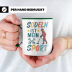 Sondeln Tasse mit Spruch | Sondengänger Metalldetektor Schat – Grün [farbe:grün]