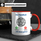 Handball Tasse Der Handball ruft an | Lustiger Spruch für Ha – Rot [farbe:rot]