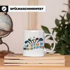 Golfer Tasse mit Spruch Life is full of important choices, L – Weiß [farbe:weiß]