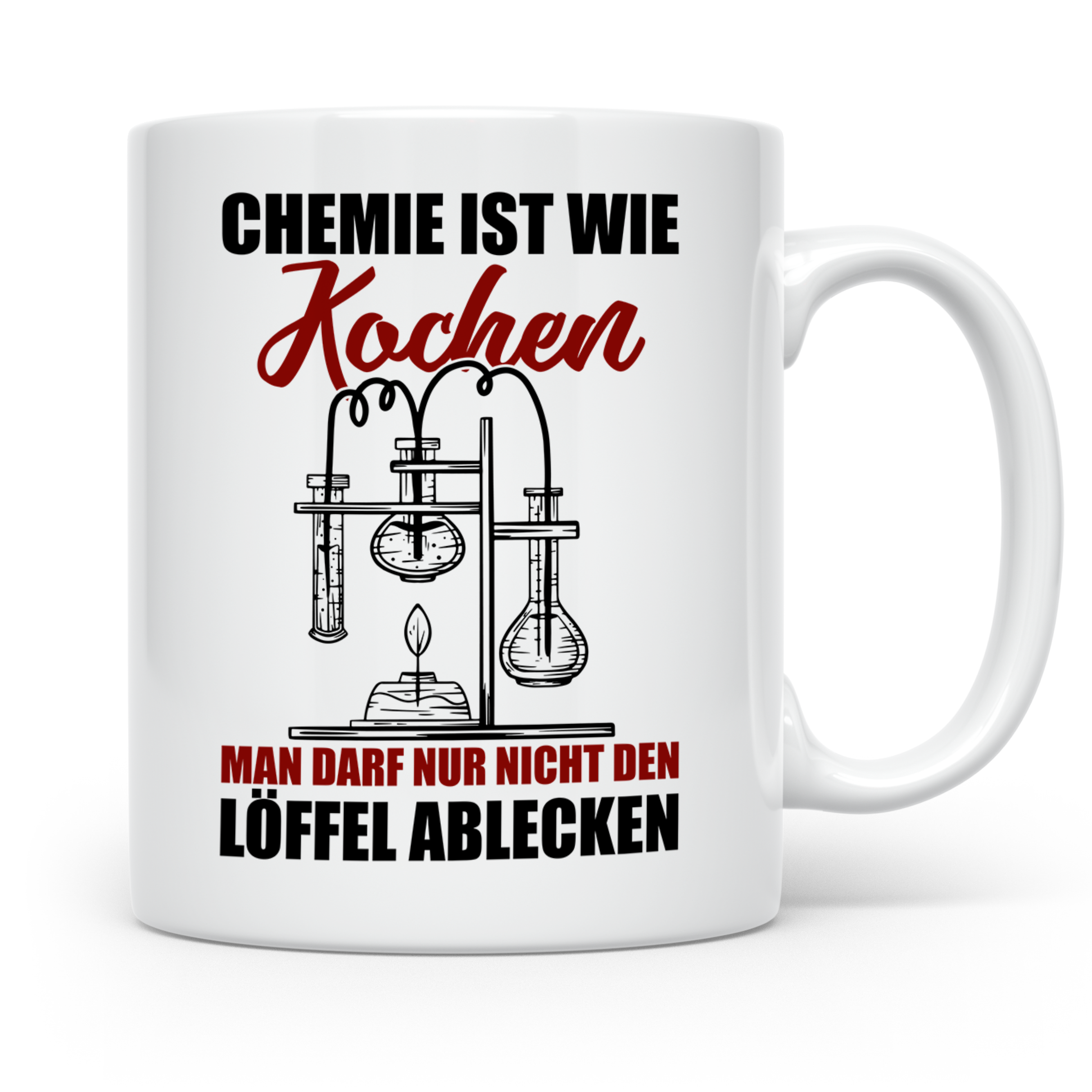Koch Tasse - Man darf nur nicht den Löffel abgeben Küchen Sp – Weiß [farbe:weiß]