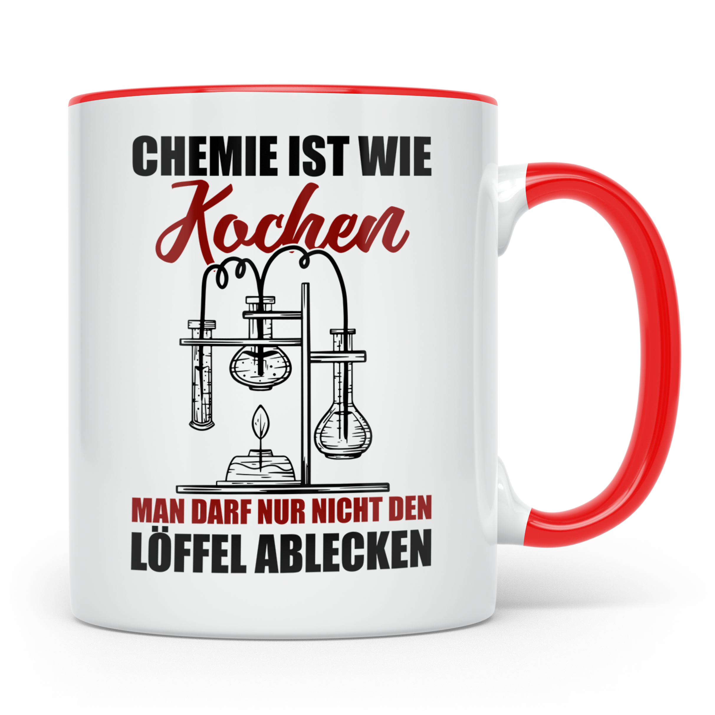 Koch Tasse - Man darf nur nicht den Löffel abgeben Küchen Sp – Rot [farbe:rot]