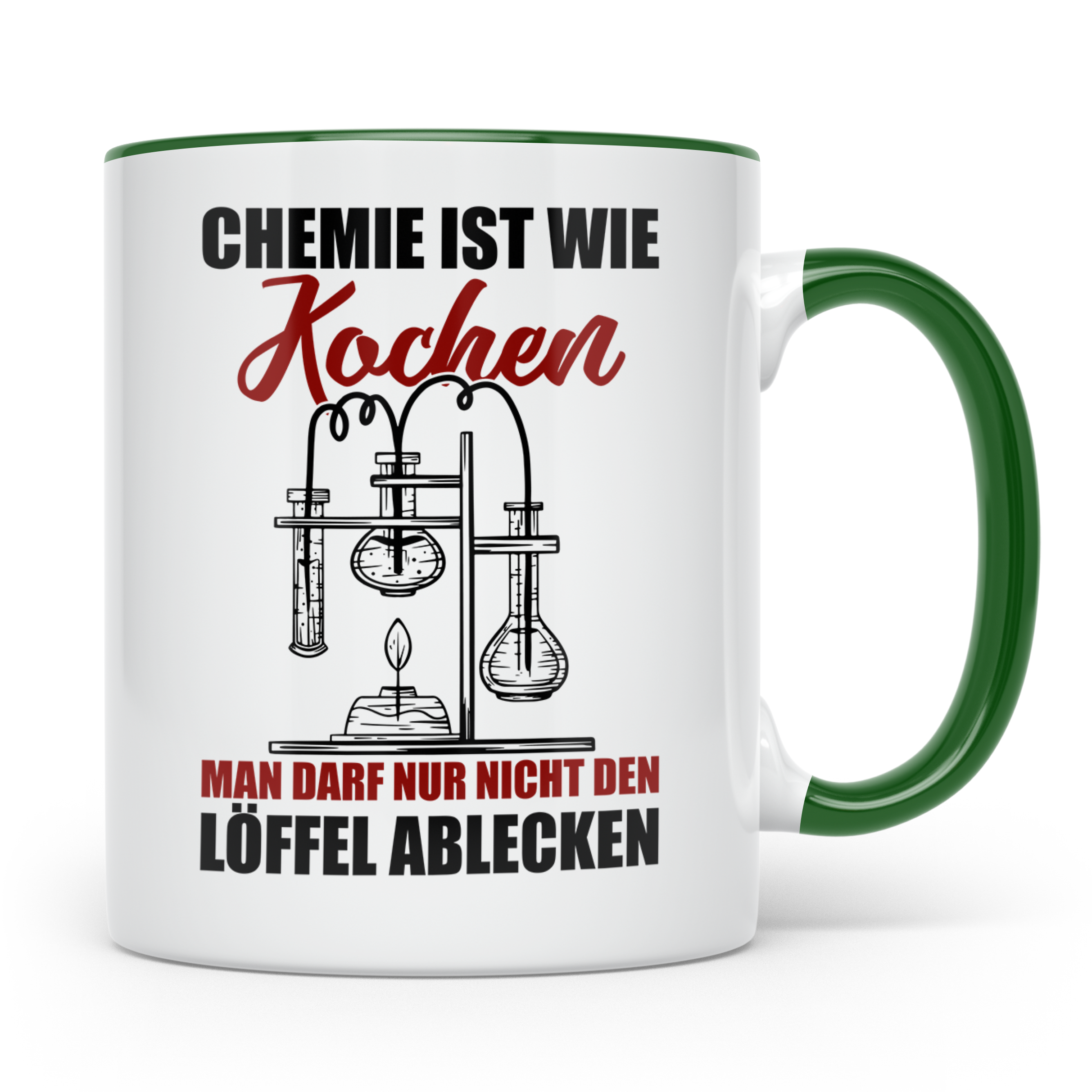 Koch Tasse - Man darf nur nicht den Löffel abgeben Küchen Sp – Grün [farbe:grün]
