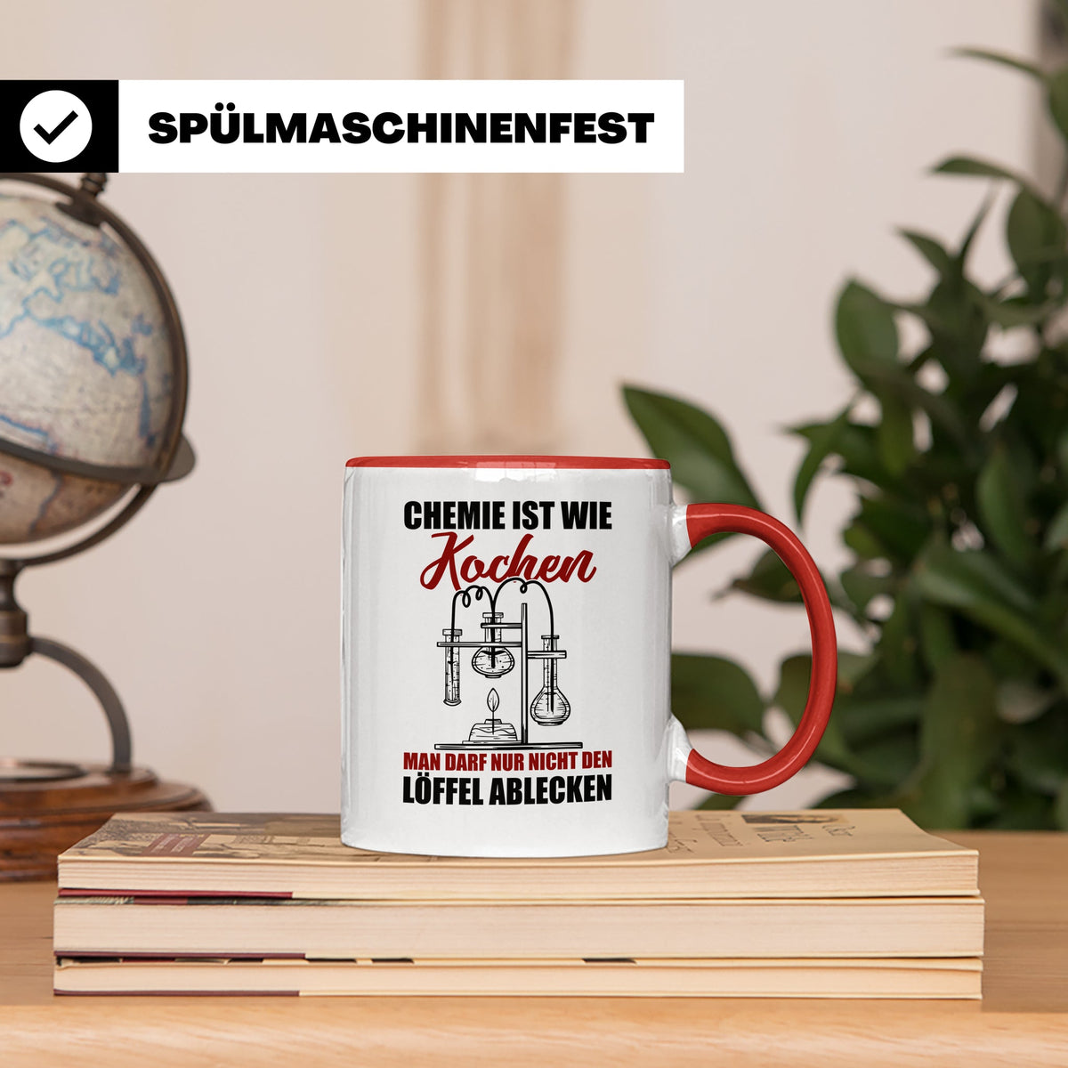 Koch Tasse - Man darf nur nicht den Löffel abgeben Küchen Sp – Rot [farbe:rot]