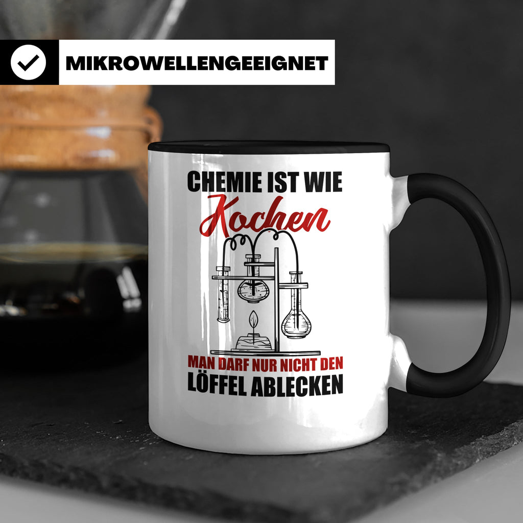 Koch Tasse - Man darf nur nicht den Löffel abgeben Küchen Sp – Schwarz [farbe:schwarz]