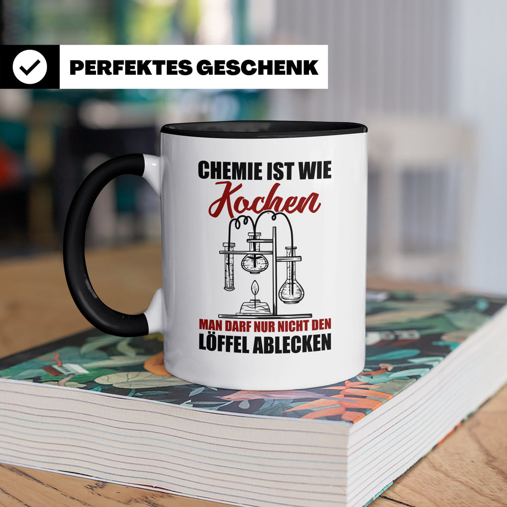 Koch Tasse - Man darf nur nicht den Löffel abgeben Küchen Sp – Schwarz [farbe:schwarz]