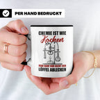 Koch Tasse - Man darf nur nicht den Löffel abgeben Küchen Sp – Schwarz [farbe:schwarz]