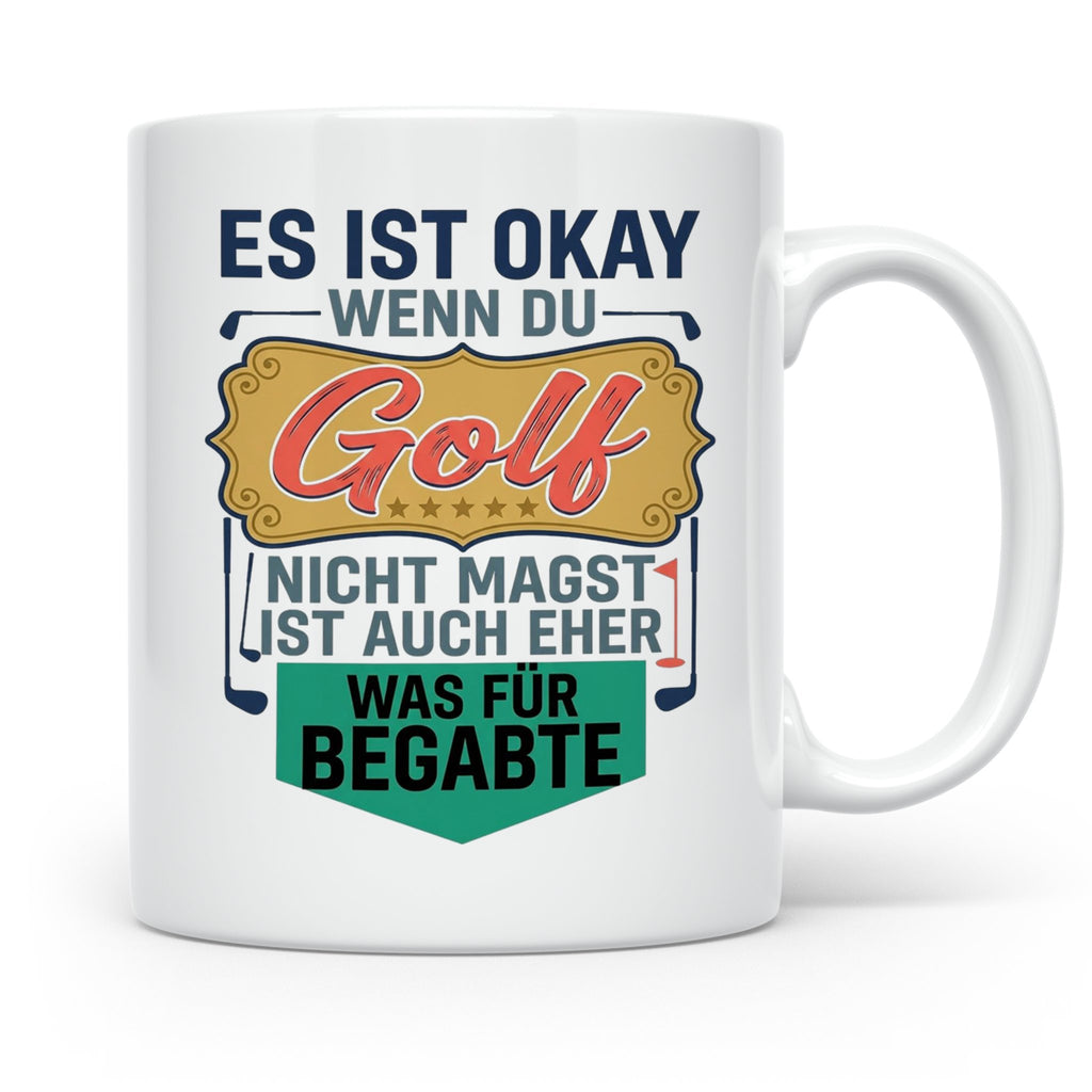 Golfer Tasse mit Spruch Was für Begabte, lustiges Geschenk f – Weiß [farbe:weiß]
