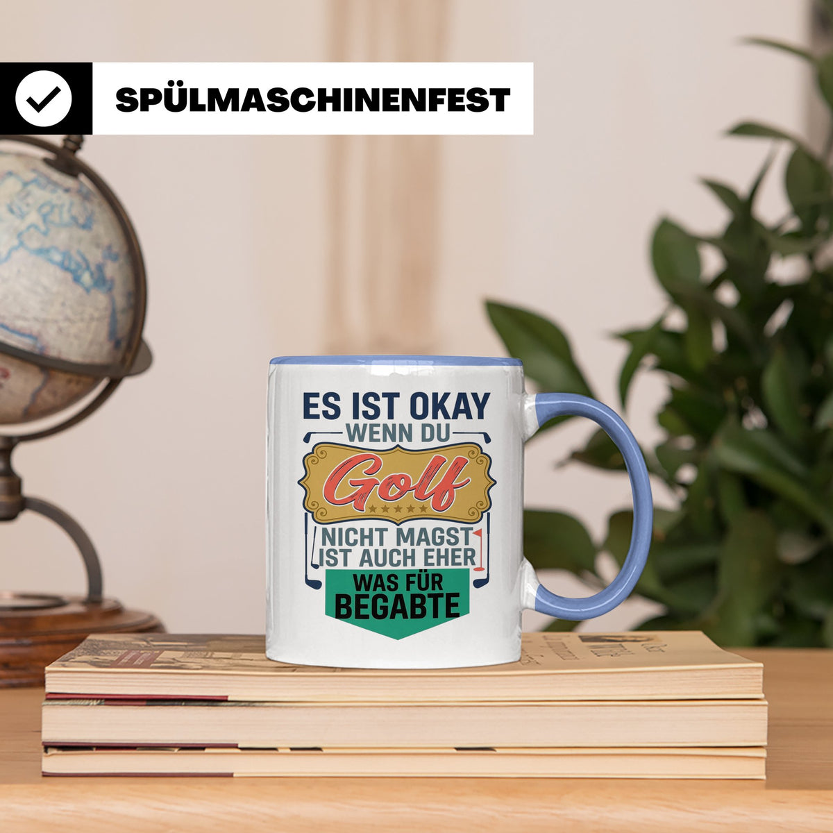 Golfer Tasse mit Spruch Was für Begabte, lustiges Geschenk f – Blau [farbe:blau]
