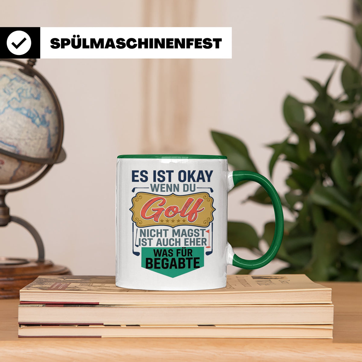 Golfer Tasse mit Spruch Was für Begabte, lustiges Geschenk f – Grün [farbe:grün]