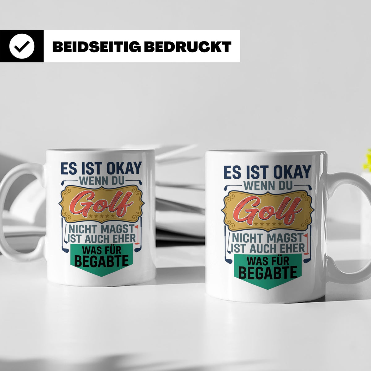 Golfer Tasse mit Spruch Was für Begabte, lustiges Geschenk f – Weiß [farbe:weiß]