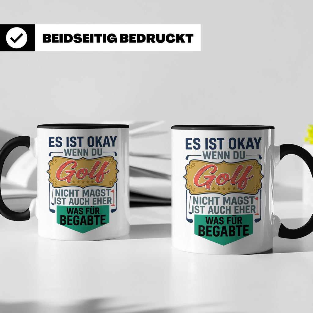 Golfer Tasse mit Spruch Was für Begabte, lustiges Geschenk f – Schwarz [farbe:schwarz]