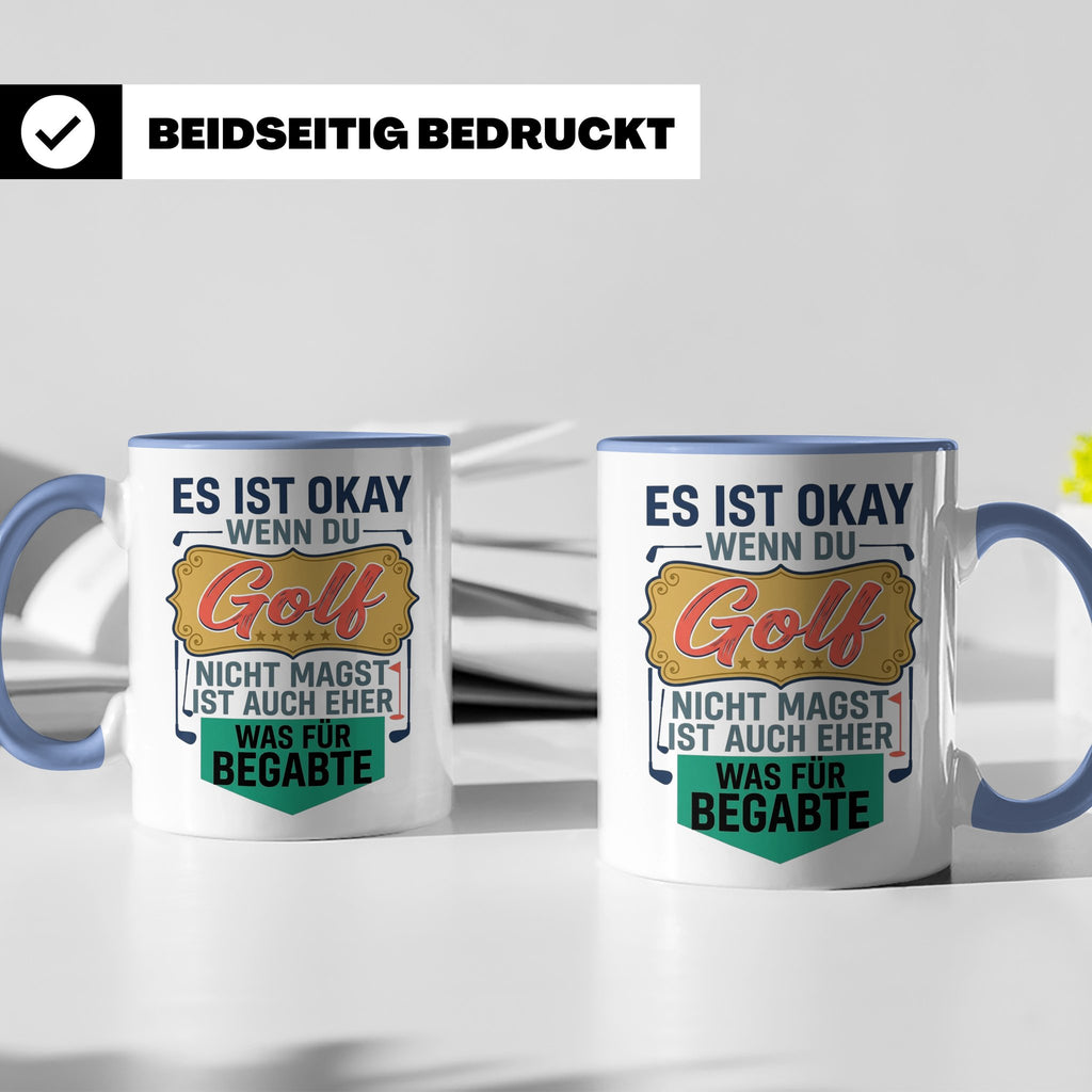 Golfer Tasse mit Spruch Was für Begabte, lustiges Geschenk f – Blau [farbe:blau]