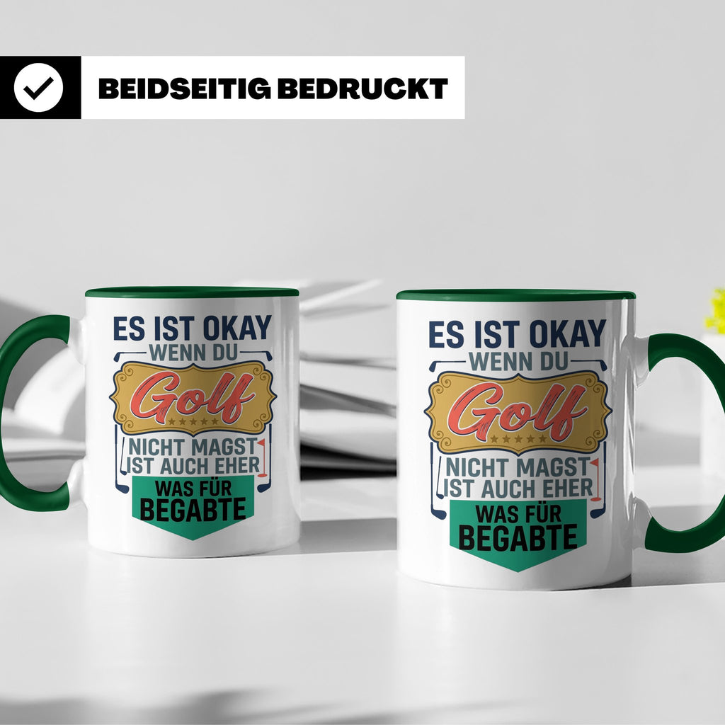Golfer Tasse mit Spruch Was für Begabte, lustiges Geschenk f – Grün [farbe:grün]