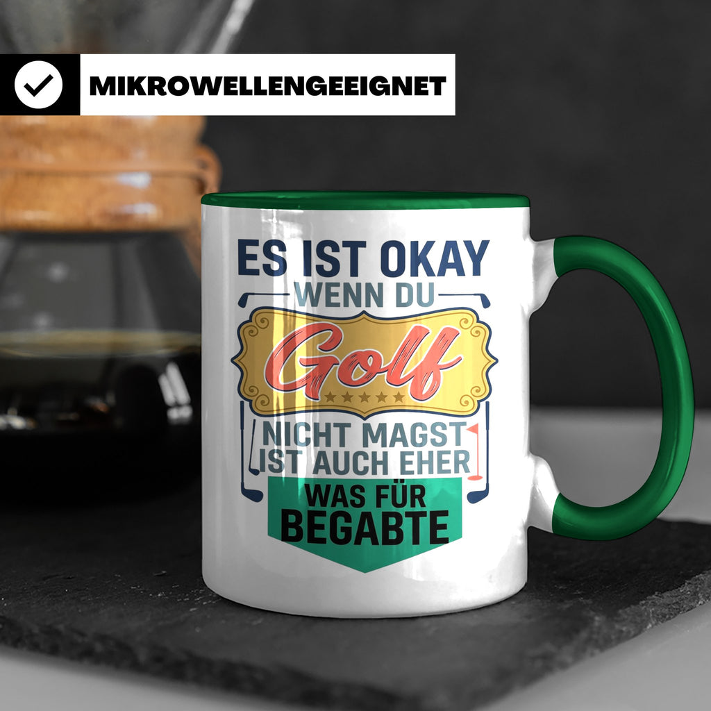 Golfer Tasse mit Spruch Was für Begabte, lustiges Geschenk f – Grün [farbe:grün]