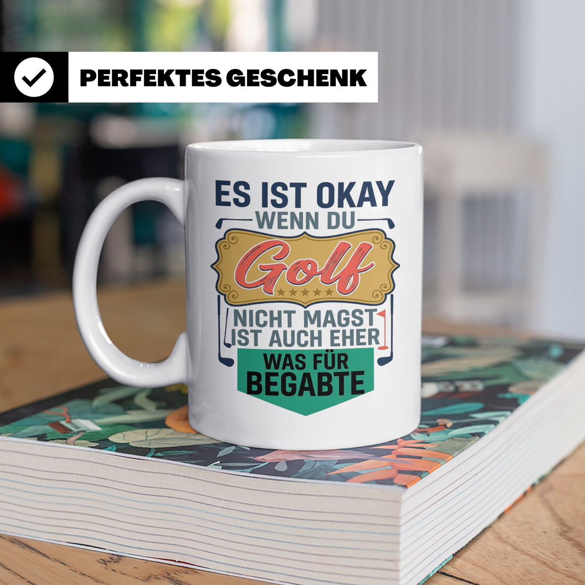 Golfer Tasse mit Spruch Was für Begabte, lustiges Geschenk f – Weiß [farbe:weiß]