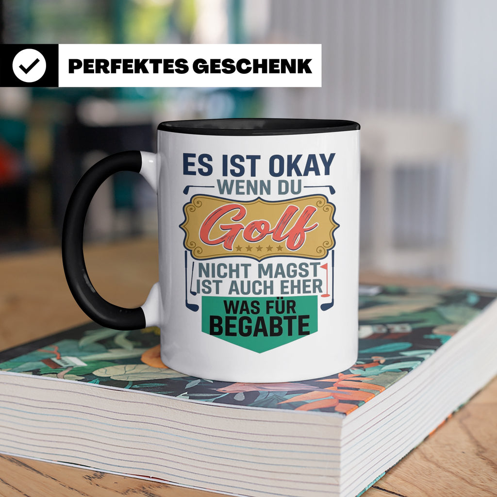 Golfer Tasse mit Spruch Was für Begabte, lustiges Geschenk f – Schwarz [farbe:schwarz]
