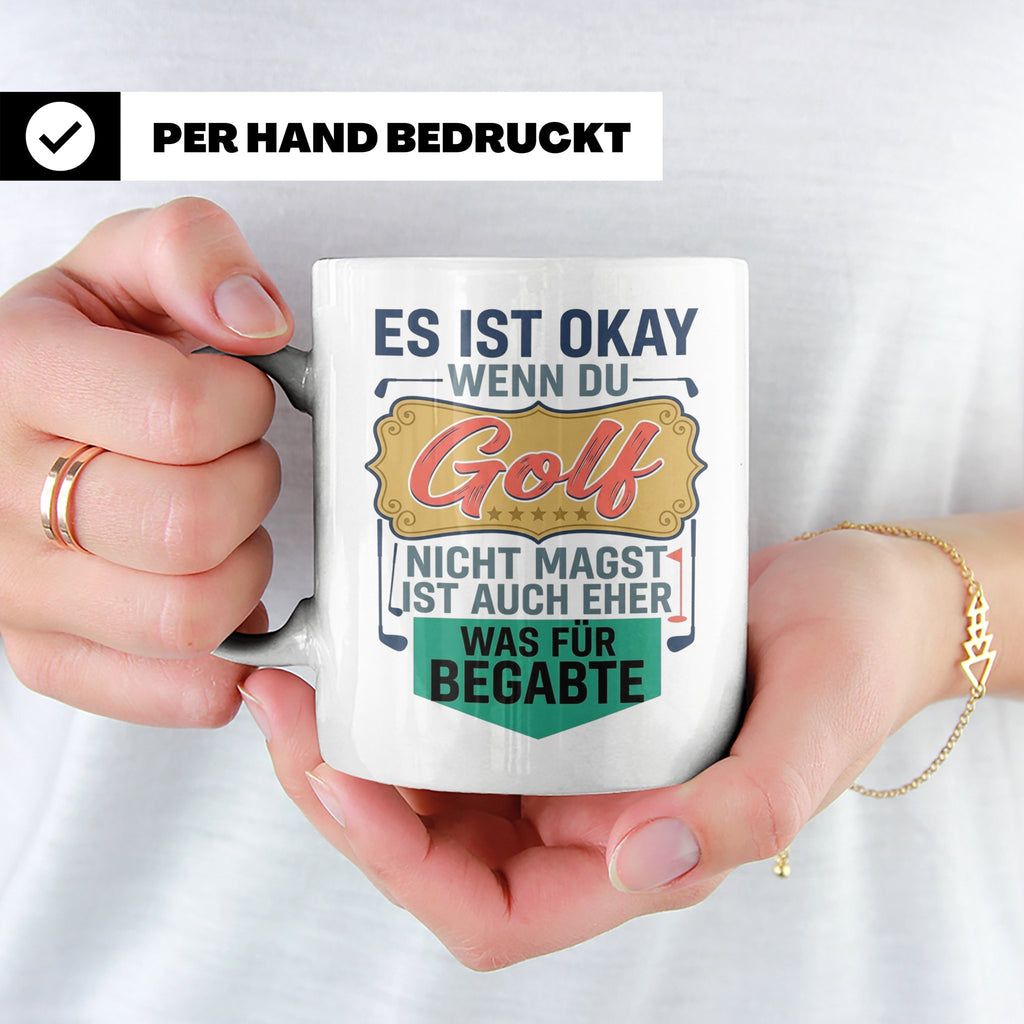 Golfer Tasse mit Spruch Was für Begabte, lustiges Geschenk f – Weiß [farbe:weiß]