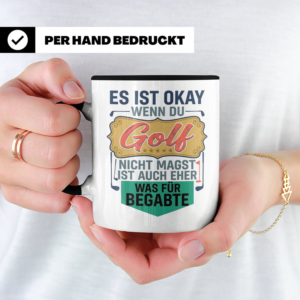 Golfer Tasse mit Spruch Was für Begabte, lustiges Geschenk f – Schwarz [farbe:schwarz]