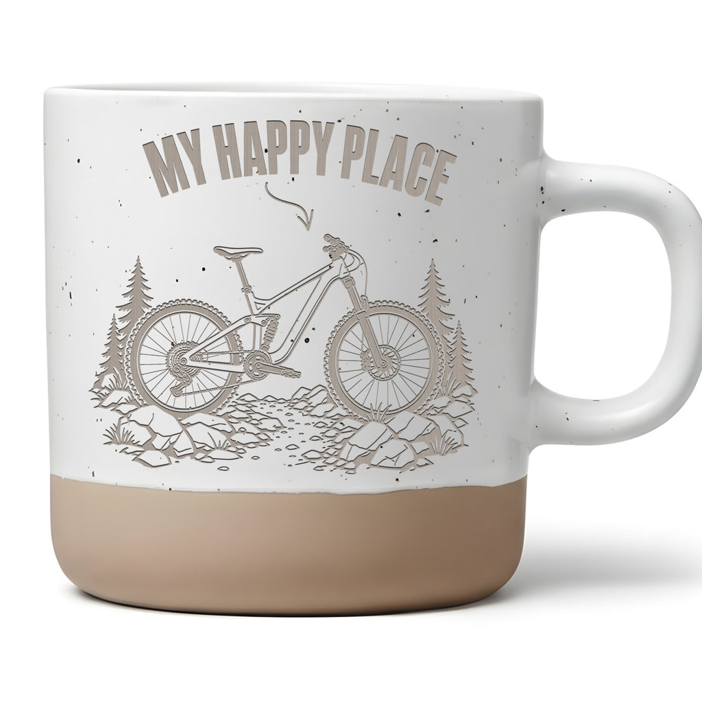 Mountainbike Tasse My Happy Place - Lustiges Geschenk für Biker - Outd – Bild 1