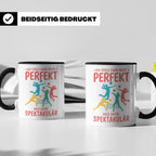 Volleyball Tasse mit Spruch Nicht Perfekt Aber Spektakulär,  – Schwarz [farbe:schwarz]