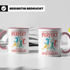 Volleyball Tasse mit Spruch Nicht Perfekt Aber Spektakulär,  – Rosa [farbe:rosa]