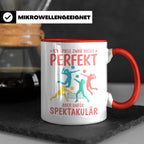 Volleyball Tasse mit Spruch Nicht Perfekt Aber Spektakulär,  – Rot [farbe:rot]