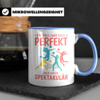 Volleyball Tasse mit Spruch Nicht Perfekt Aber Spektakulär,  – Blau [farbe:blau]