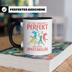 Volleyball Tasse mit Spruch Nicht Perfekt Aber Spektakulär,  – Schwarz [farbe:schwarz]