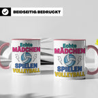 Volleyball Tasse für Mädchen mit Spruch Echte Mädchen spiele – Rosa [farbe:rosa]