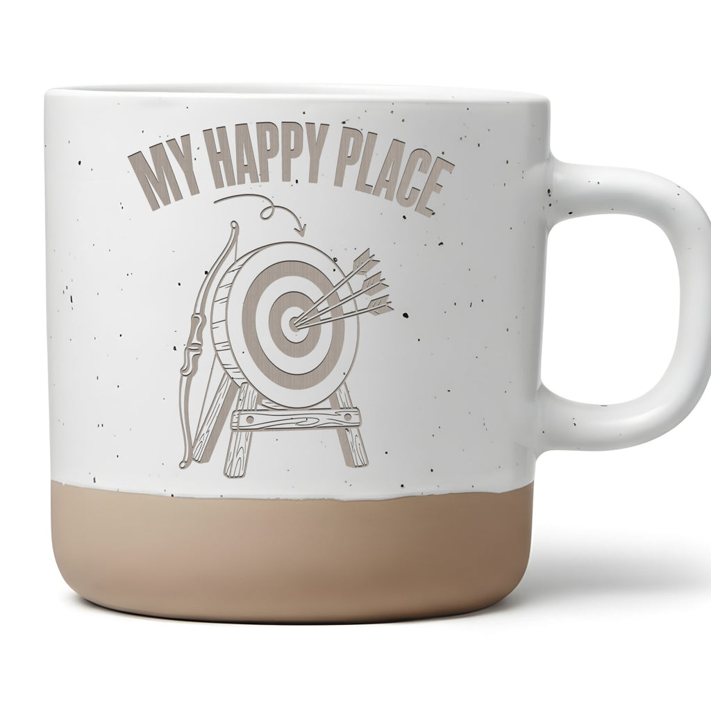 Bogenschießen Tasse My Happy Place - Lustiges Geschenk für Schützen -  – Bild 1
