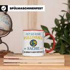 Volleyball Tasse mit Spruch, Geschenk für Volleyballer, Spie – Rot [farbe:rot]