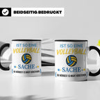 Volleyball Tasse mit Spruch, Geschenk für Volleyballer, Spie – Schwarz [farbe:schwarz]