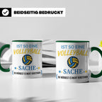 Volleyball Tasse mit Spruch, Geschenk für Volleyballer, Spie – Grün [farbe:grün]