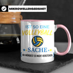 Volleyball Tasse mit Spruch, Geschenk für Volleyballer, Spie – Rosa [farbe:rosa]