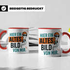 Kletterer Tasse mit Spruch Altes Bild von mir, Lustiges Sper – Rot [farbe:rot]